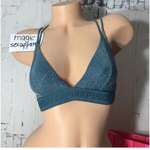 🪞 NWT Victoria’s secret pink unlined logo band bra top size small